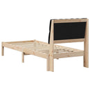 vidaXL Ágykeret Kárpitozott Fejtámlával fejtámlával Barna 75 x 190 cm