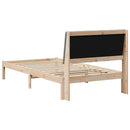 vidaXL Ágykeret fejtámlával Barna 100 x 200 cm Tömör fenyőfa