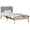vidaXL Ágykeret fejtámlával Barna 100 x 200 cm Tömör fenyőfa