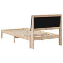 vidaXL Ágykeret fejtámlával Barna 100 x 200 cm Tömör fenyőfa