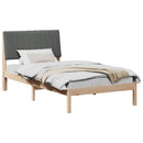vidaXL Ágykeret fejtámlával Barna 100 x 200 cm Tömör fenyőfa