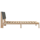 vidaXL Ágykeret fejtámlával Barna 100 x 200 cm Tömör fenyőfa