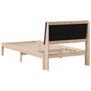vidaXL Ágykeret fejtámlával Barna 100 x 200 cm Tömör fenyőfa