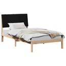 vidaXL Ágykeret fejtámlával Barna 100 x 200 cm Tömör fenyőfa