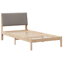 vidaXL Ágykeret fejtámlával Barna 100 x 200 cm Tömör fenyőfa