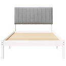vidaXL Ágykeret fejtámlával Fehér 100 x 200 cm Tömör fenyőfa