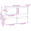vidaXL Fejtámla Egyéb Barna 150 cm Tömör fenyőfa