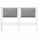 vidaXL Fejtámla Egyéb Fehér 135 cm Tömör fenyőfa