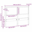 vidaXL Fejtámla Egyéb Fehér 135 cm Tömör fenyőfa