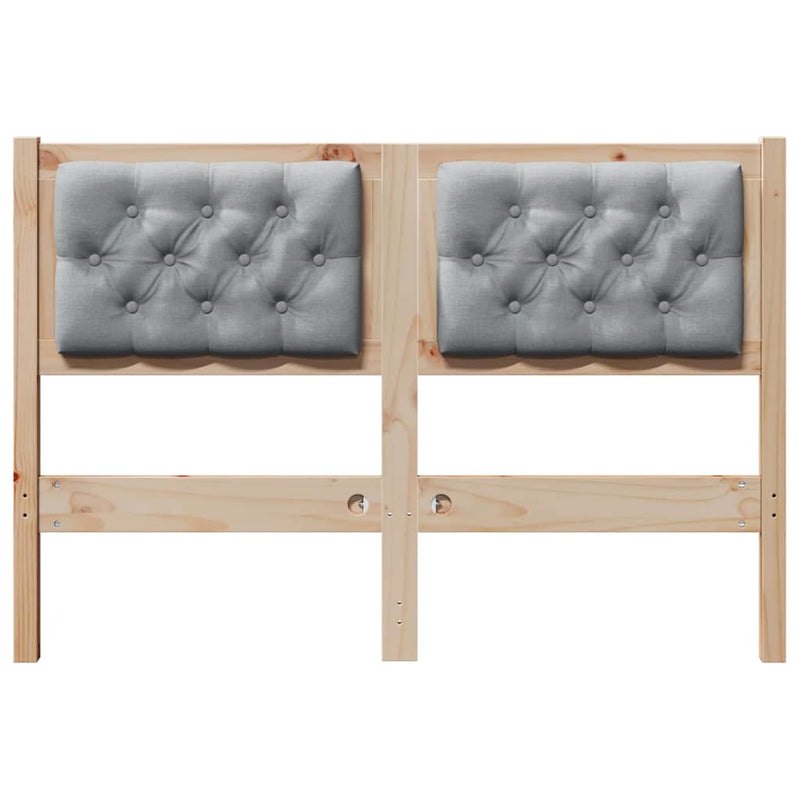 vidaXL Fejtámla Egyéb Barna és világosszürke 135 cm Tömör fenyőfa