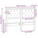 vidaXL Fejtámla Egyéb Barna és fekete 135 cm Tömör fenyőfa