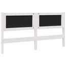vidaXL Kárpitozott fejtámla fejtámlával Fehér 160 cm Tömör fenyőfa