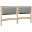 vidaXL Kárpitozott fejtámla fejtámlával Barna 150 cm Tömör fenyőfa