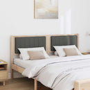 vidaXL Kárpitozott fejtámla fejtámlával Barna 150 cm Tömör fenyőfa