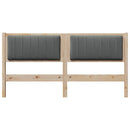 vidaXL Kárpitozott fejtámla fejtámlával Barna 150 cm Tömör fenyőfa