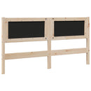 vidaXL Kárpitozott fejtámla fejtámlával Barna 150 cm Tömör fenyőfa