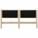 vidaXL Kárpitozott fejtámla fejtámlával Barna 150 cm Tömör fenyőfa