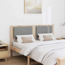 vidaXL Kárpitozott fejtámla fejtámlával Barna 135 cm Tömör fenyőfa