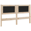 vidaXL Kárpitozott fejtámla fejtámlával Barna 135 cm Tömör fenyőfa