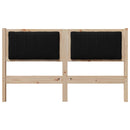 vidaXL Kárpitozott fejtámla fejtámlával Barna 135 cm Tömör fenyőfa