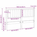 vidaXL Kárpitozott fejtámla fejtámlával Barna 135 cm Tömör fenyőfa