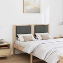 vidaXL Kárpitozott fejtámla fejtámlával Barna 120 cm Tömör fenyőfa