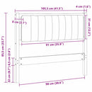 vidaXL Kárpitozott fejtámla fejtámlával Fehér 100 cm Tömör fenyőfa