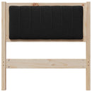 vidaXL Kárpitozott fejtámla fejtámlával Barna 80 cm Tömör fenyőfa