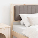 vidaXL Kárpitozott fejtámla fejtámlával Barna 80 cm Tömör fenyőfa