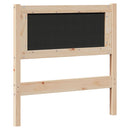 vidaXL Kárpitozott fejtámla fejtámlával Barna 80 cm Tömör fenyőfa