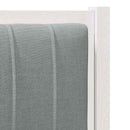 vidaXL Kárpitozott fejtámla fejtámlával Fehér 80 cm Tömör fenyőfa