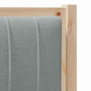 vidaXL Kárpitozott fejtámla fejtámlával Barna 75 cm Tömör fenyőfa