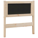 vidaXL Kárpitozott fejtámla fejtámlával Barna 75 cm Tömör fenyőfa