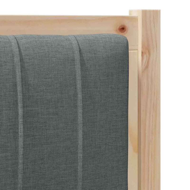 vidaXL Kárpitozott fejtámla fejtámlával Barna 75 cm Tömör fenyőfa