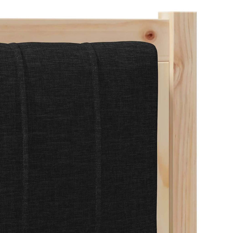 vidaXL Kárpitozott fejtámla fejtámlával Barna 75 cm Tömör fenyőfa