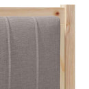 vidaXL Kárpitozott fejtámla fejtámlával Barna 75 cm Tömör fenyőfa