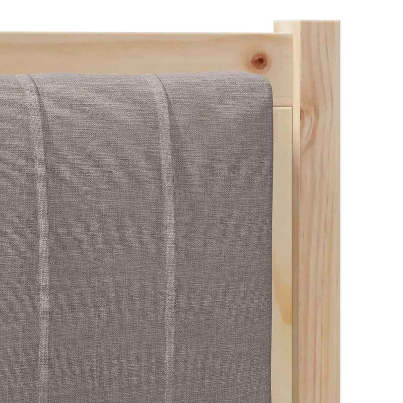 vidaXL Kárpitozott fejtámla fejtámlával Barna 75 cm Tömör fenyőfa