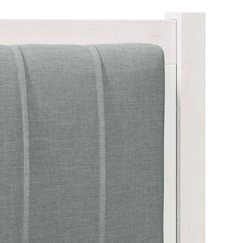 vidaXL Kárpitozott fejtámla fejtámlával Fehér 75 cm Tömör fenyőfa