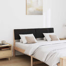 vidaXL Kárpitozott fejtámla Fekete 135 cm Tömör fenyőfa