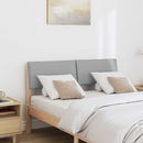 vidaXL Kárpitozott fejtámla Világosszürke 120 cm Tömör fenyőfa