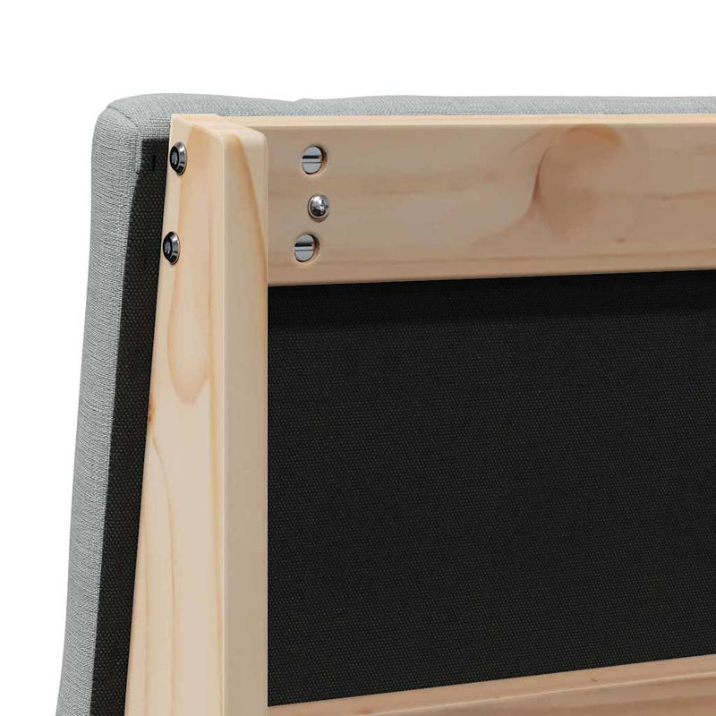 vidaXL Kárpitozott fejtámla Világosszürke 80 cm Tömör fenyőfa