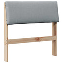 vidaXL Kárpitozott fejtámla Világosszürke 80 cm Tömör fenyőfa