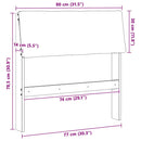 vidaXL Kárpitozott fejtámla Világosszürke 80 cm Tömör fenyőfa