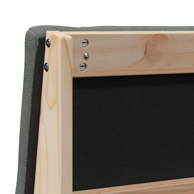 vidaXL Kárpitozott fejtámla Sötétszürke 80 cm Tömör fenyőfa