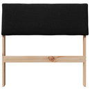 vidaXL Kárpitozott fejtámla Fekete 80 cm Tömör fenyőfa