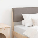 vidaXL Kárpitozott fejtámla Tópszínű 80 cm Tömör fenyőfa