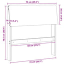 vidaXL Kárpitozott fejtámla Tópszínű 75 cm Tömör fenyőfa