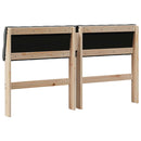 vidaXL Kárpitozott fejtámla Sötétszürke 135 cm Tömör fenyőfa