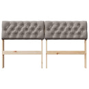 vidaXL Kárpitozott fejtámla Tópszínű 135 cm Tömör fenyőfa