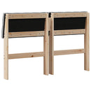 vidaXL Kárpitozott fejtámla Világosszürke 120 cm Tömör fenyőfa